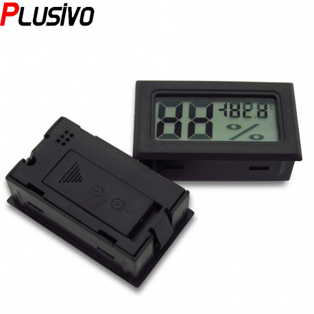 Black Digital Thermometer with Hygrometer