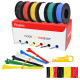 Hookup Wire Kit (6 colors, 9 m each, AWG 24 Stranded Wire) Silicone Jacket