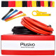 Hookup Wire Kit (2 colors, 3 m each, AWG 12, Stranded Wire) Silicone Jacket