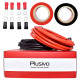 Hookup Wire Kit (2 colors, 3 m each, AWG 12, Stranded Wire) Silicone Jacket