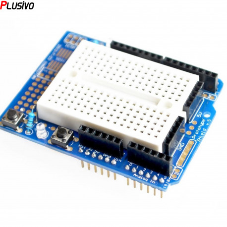 Arduino Proto Shield with Mini Breadboard