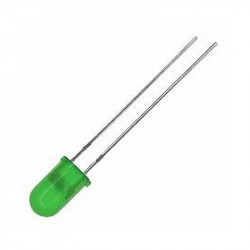 5 mm Green LED with Diffused Lens
