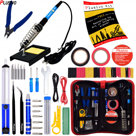 Plusivo Soldering Kit V3 With Diagonal Wire Cutter (220V, US Plug)