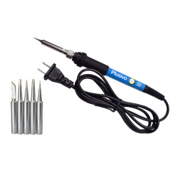 220V 60W Adjustable Temperature Soldering Iron Tool with 5 Tips - US Plug