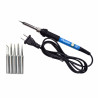 230V 60W Adjustable Temperature Soldering Iron Tool with 5 Tips - US Plug