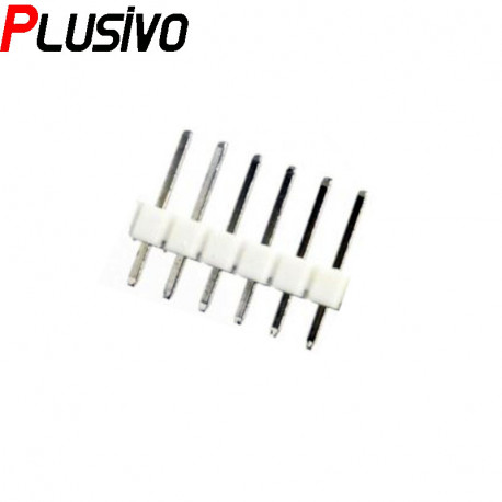 6 pin 2.54 mm Pitch Male Pin Header - White