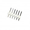 6 pin 2.54 mm Pitch Male Pin Header - White