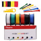 Plusivo 22AWG Hook up Wire Kit - Pre-Tinned Solid Core Wire of 6 Different Colors x 10 m (33 ft) each