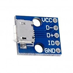 Blue USB Micro Breakout Board