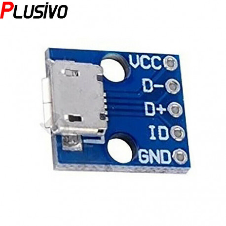 Blue USB Micro Breakout Board