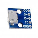 Blue USB Micro Breakout Board