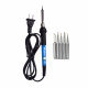 230V 60W Adjustable Temperature Soldering Iron Tool with 5 Tips - US Plug