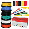 Hookup Wire Kit (6 colors, 5 m each, AWG 18, Solid Wire) PVC Jacket