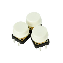 Push Button with Round White Cap