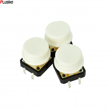 Push Button with Round White Cap