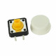 Push Button with Round White Cap