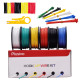 Plusivo PVC Insulated Wire Kit (24AWG, 6 colors, 11m each)