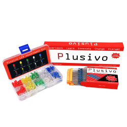 Plusivo 3mm and 5mm Diffused LED Light Emitting Diode Assortment Kit